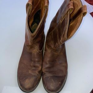 Heritage Roper Western Boot brown leather